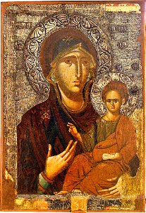 Mary Odigitria, II Half of XIII Century, St Mary Perivleptos Church, Ohrid Icon Gallery