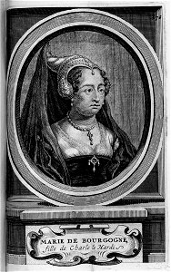 Mary of Burgundy engraving 1706. Free illustration for personal and commercial use.