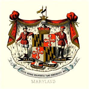 Maryland state coat of arms (illustrated, 1876)