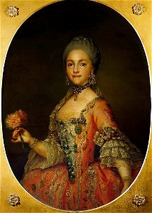 María Luisa de Borbón-Parma, princesa de Asturias, por Anton Raphael Mengs (aprox. 1765-1769, Palacio de Caserta). Free illustration for personal and commercial use.