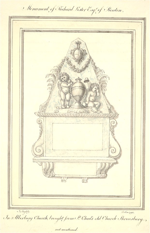 Monument of Richard Lister Esq. of Routon, 1795