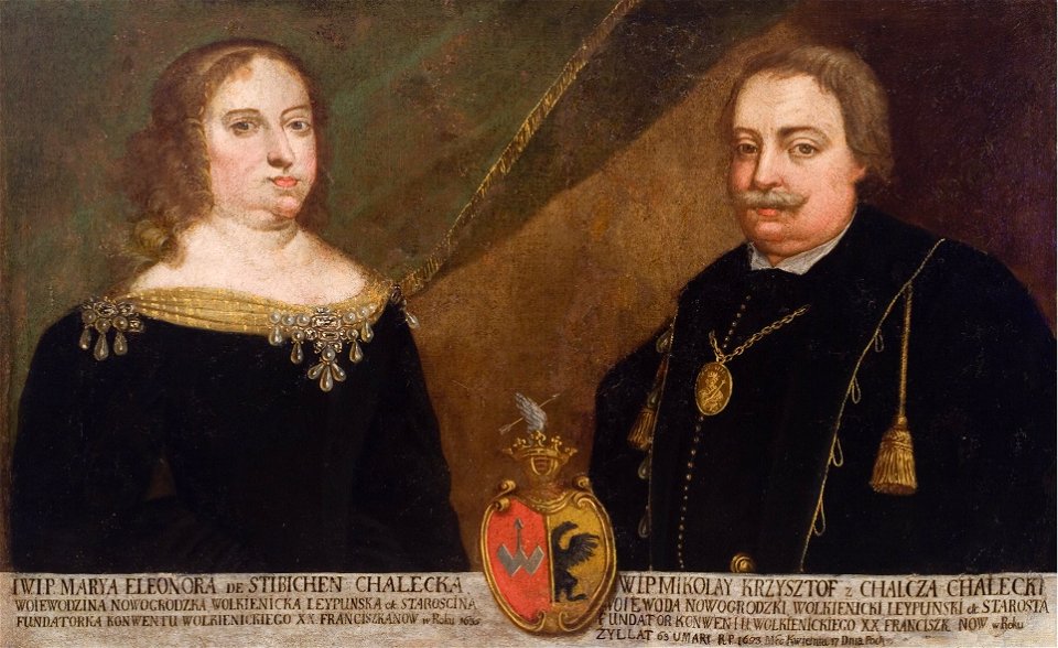 Maryja Eleanora Chaleckaja (Stibichen), Mikałaj Kryštap Chalecki. Марыя Элеанора Халецкая (Стыбіхен), Мікалай Крыштап Халецкі (1646)