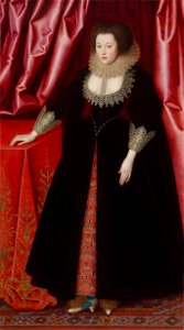 Mary, Lady Vere by William Larkin. c 1615. Free illustration for personal and commercial use.