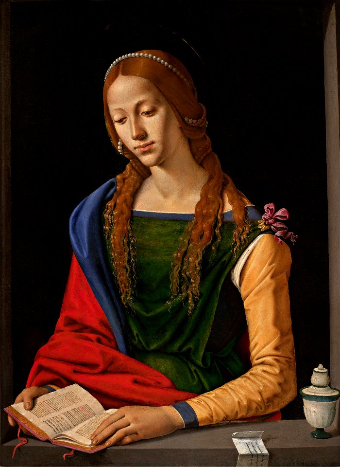 María Magdalena leyendo, por Piero di Cosimo