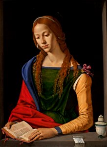 María Magdalena leyendo, por Piero di Cosimo