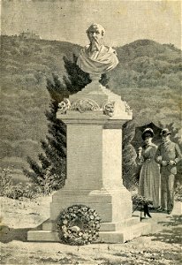 Monumento a Paolo Giacometti nel cimitero di Staglieno. Free illustration for personal and commercial use.