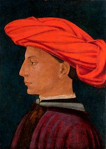 Masaccio - A Young Man in a Scarlet Turban - P15e26 - Isabella Stewart Gardner Museum. Free illustration for personal and commercial use.