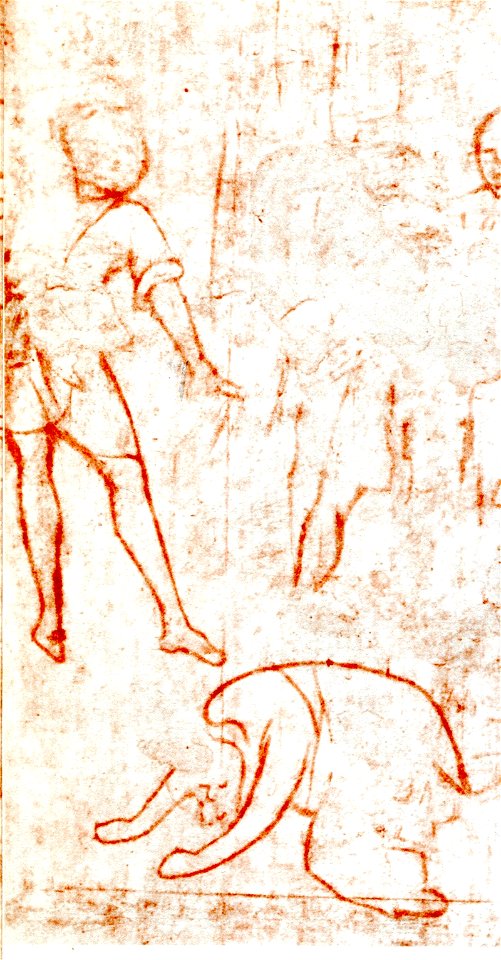 Masolino, Cristo Portacroce, Empoli, La decapitazione di Cosroe, Particolare. Cappella di S. Elena