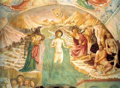 Masolino, battesimo di cristo