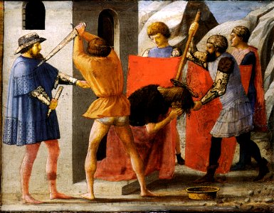 Masaccio martirio di san giovanni Battista