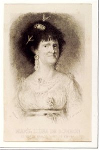 María Luisa de Borbón, grabado de Galván y Candela