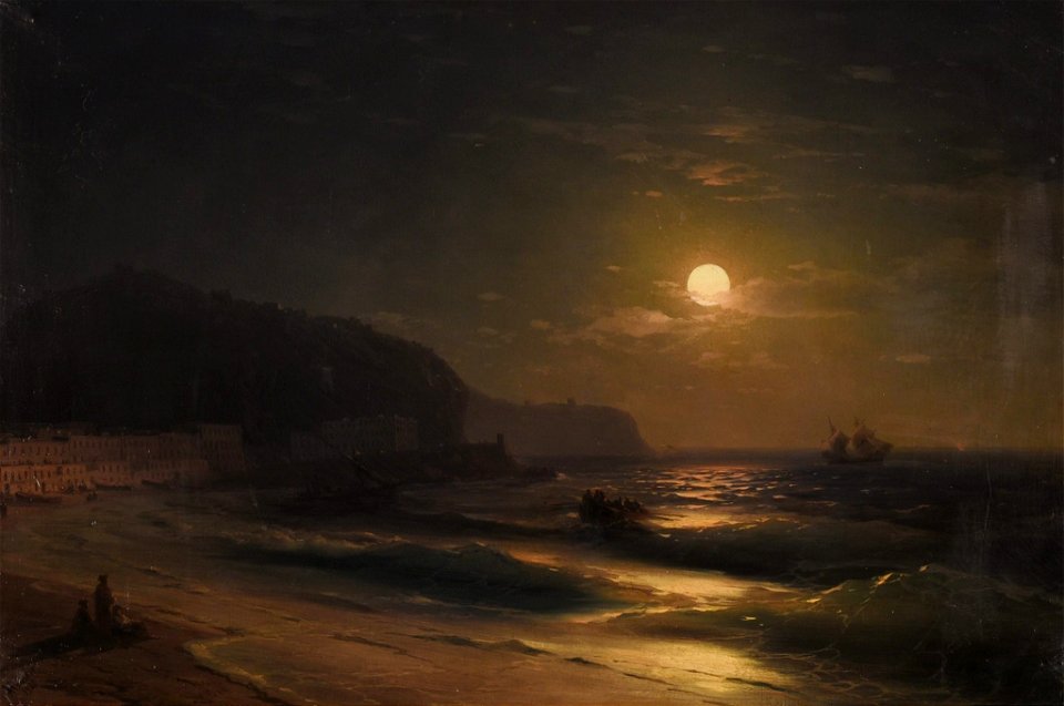 Moonlit Night - Ivan Aivazovsky - Golestan Palace