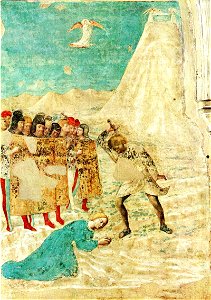 Masolino, Decapitazione di S. Caterina, Roma, San Clemente. Affresco
