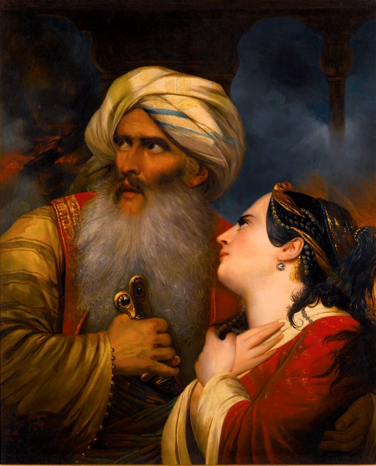 Monvoisin, Raymond - Ali Pasha with his favourite mistress Lira Vassiliki -sothebys2015