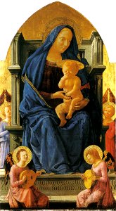 Masaccio, polittico di pisa, madonna col bambino, berlino 135,50x73 cm
