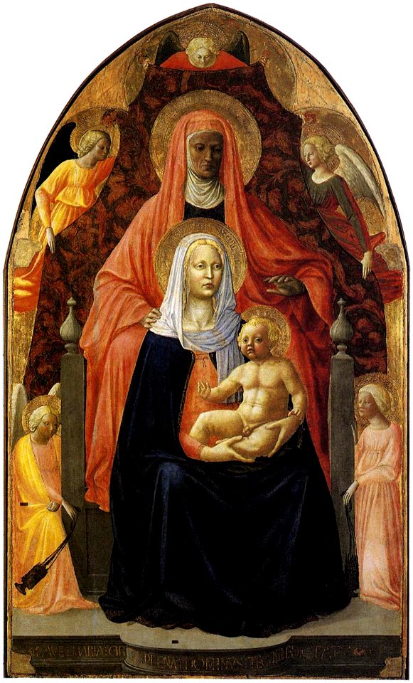 Masaccio - The Madonna and Child with Saint Anne - WGA14218