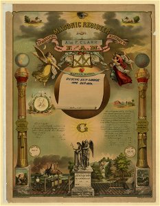 Masonic register - Strobridge & Co. Lith. Cincinnati, O. LCCN2003656991