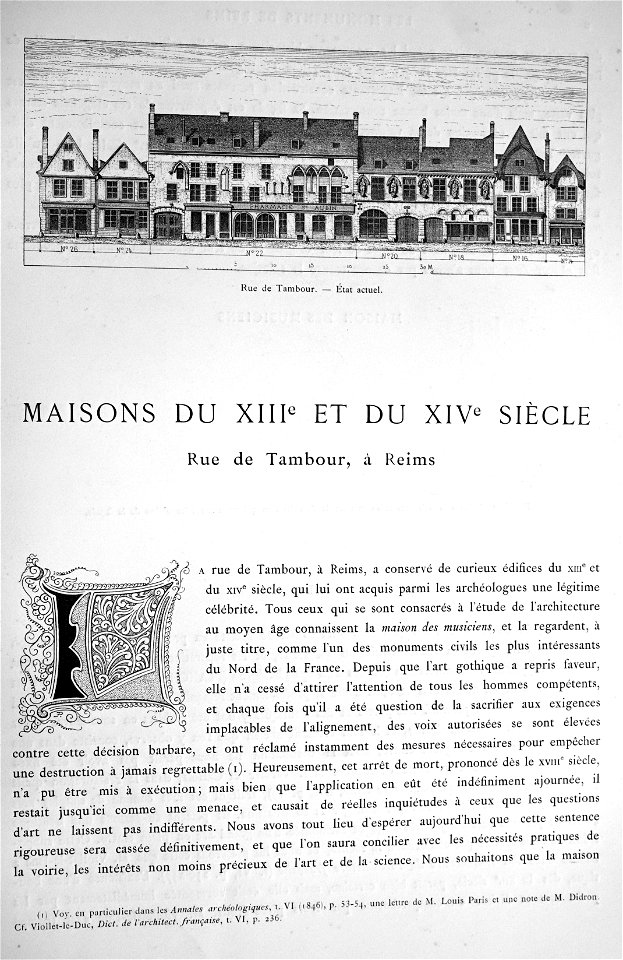 Monuments historiques de Reims rue Tambour 89231