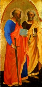 Masolino - Saints Paul and Peter - Google Art Project. Free illustration for personal and commercial use.