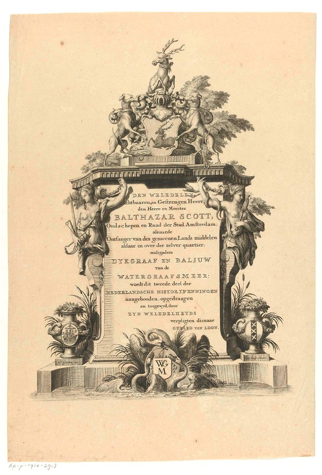 Monument met opdracht aan Balthazar Scott
