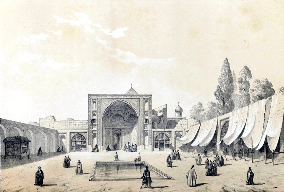 Masjid i Shah Tehran by Eugène Flandin