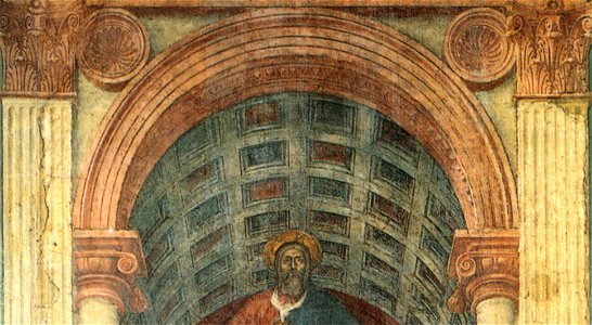Masaccio, trinità, dettaglio 2