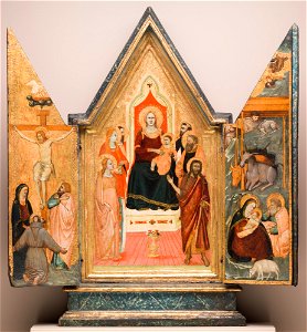 Maso di Banco - Virgin Enthroned with Saints, Nativity and Crucifixion - 25.41 - Detroit Institute of Arts