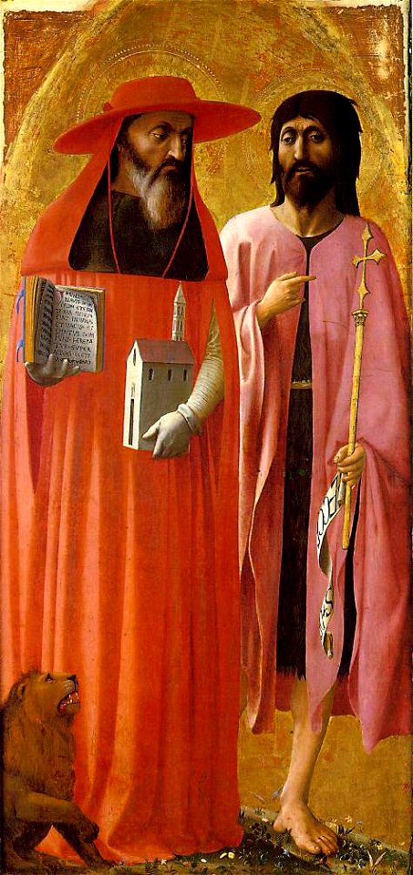 Masaccio - St Jerome and St John the Baptist - WGA14215