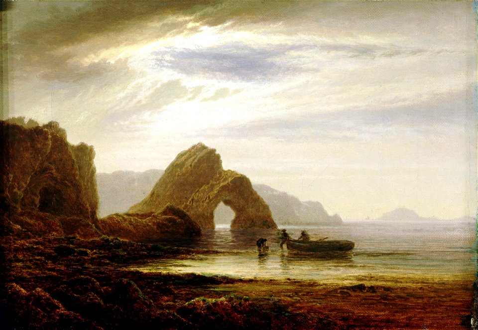Moonlight at Giltar Point, Tenby, looking south RMG BHC1944