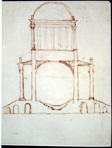Monuments, Washington, D.C. Sketch - section of circular structure LCCN2002711969