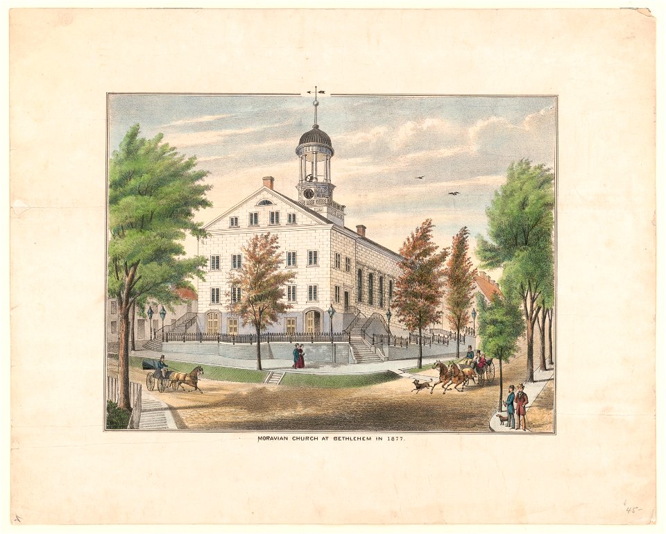 Moravian Church at Bethlemen in 1877 LCCN2003672932