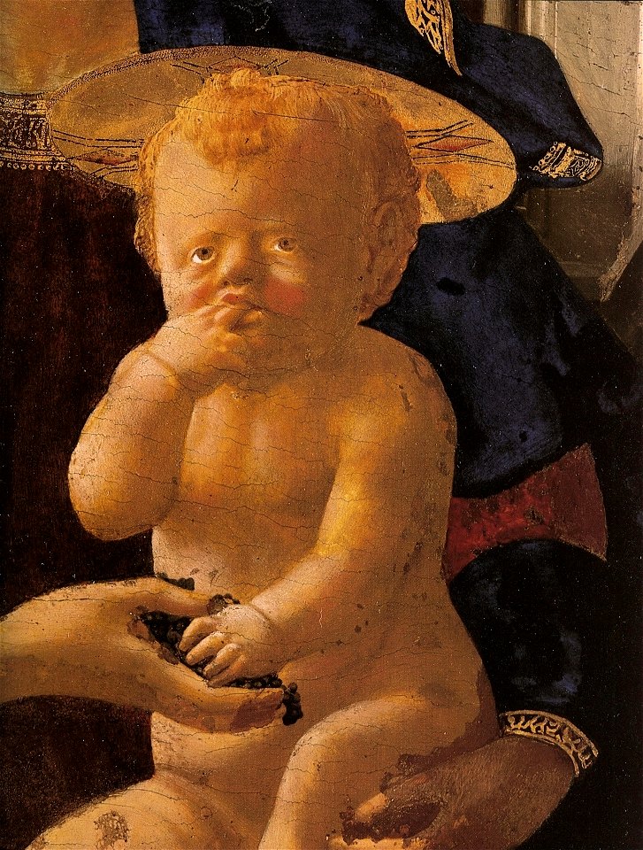 Masaccio. Madaonna and Child. Detail. 1426. National Gallery, London