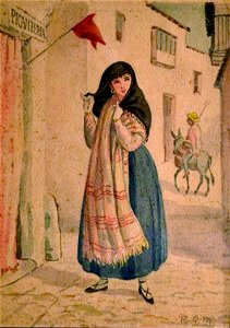 Monvoisin, Raymond - Limena -acuarela 21x16