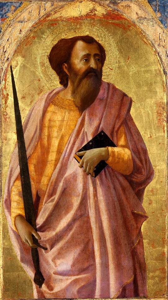 Masaccio, polittico di pisa, san paolo, pisa 51x30 cm