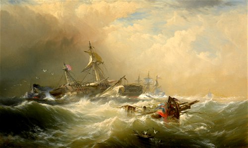 'Off Sandy Hook' by Edward Moran