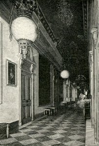 Monza galleria di disimpegno nella Villa Reale
