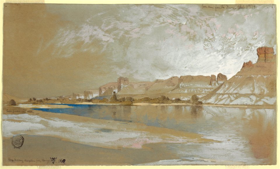 Drawing, Green River from the Ferry, Wyoming Territory, September 11, 1889 (CH 18189665)