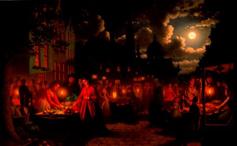 Moonlit Market by Johann Mengels Culverhouse, 1894, High Museum of Art