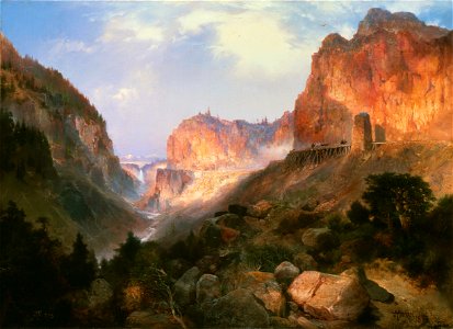 Thomas Moran - Golden Gate, Yellowstone National Park. Free illustration for personal and commercial use.