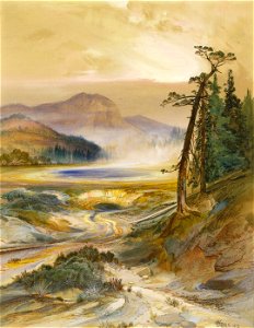 Thomas Moran - Excelsior Geyser, Yellowstone Park - 1958.5.1 - Smithsonian American Art Museum. Free illustration for personal and commercial use.