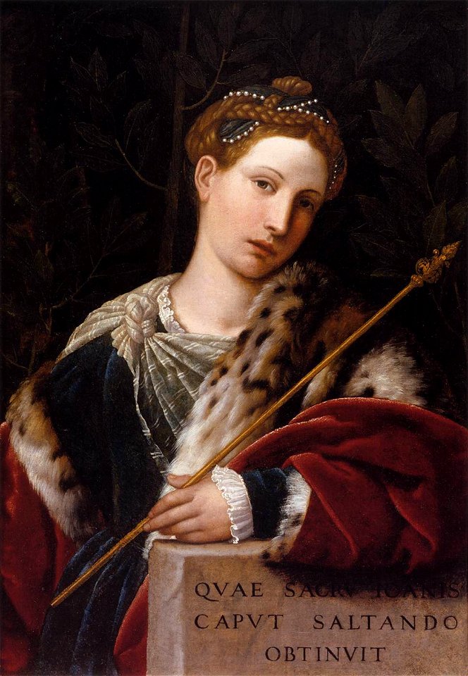 Moretto da Brescia - Portrait of Tullia d'Aragona as Salome - WGA16230