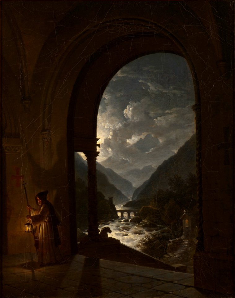 Moonlit Rapids (Carl Gustav Plagemann) - Nationalmuseum - 18533