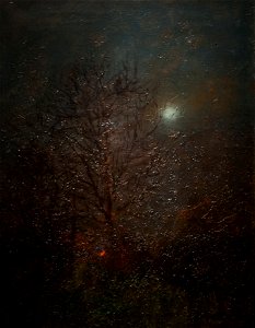 Moonshine - painting by László Mednyánszky