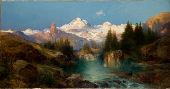 Thomas Moran, Snowy Range, 1896, Denver Art Museum. Free illustration for personal and commercial use.