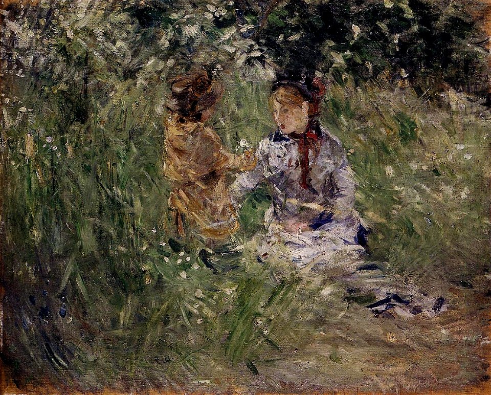 Morisot - julie-with-pasie-in-the-garden-at-bougival