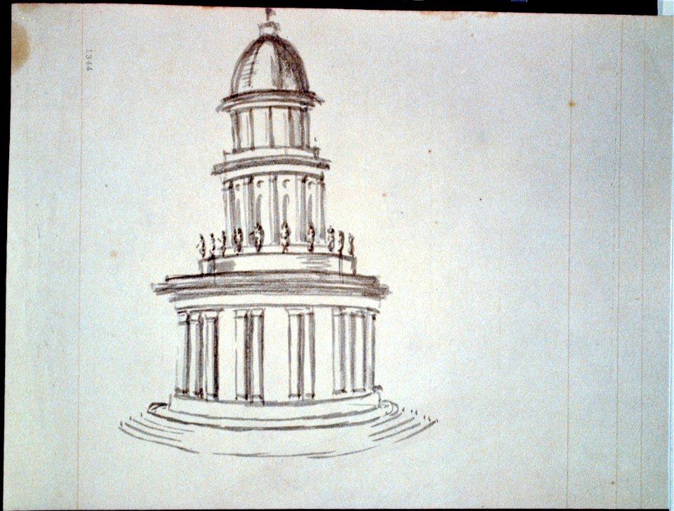 Monuments, Washington, D.C. Elevation - domed, colonnaded circular structure LCCN2002711971