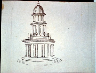 Monuments, Washington, D.C. Elevation - domed, colonnaded circular structure LCCN2002711971. Free illustration for personal and commercial use.