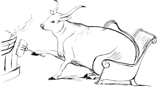 More Nonsense, Pictures, Rhymes, Botany, etc. (1872), The Comfortable Confidential Cow