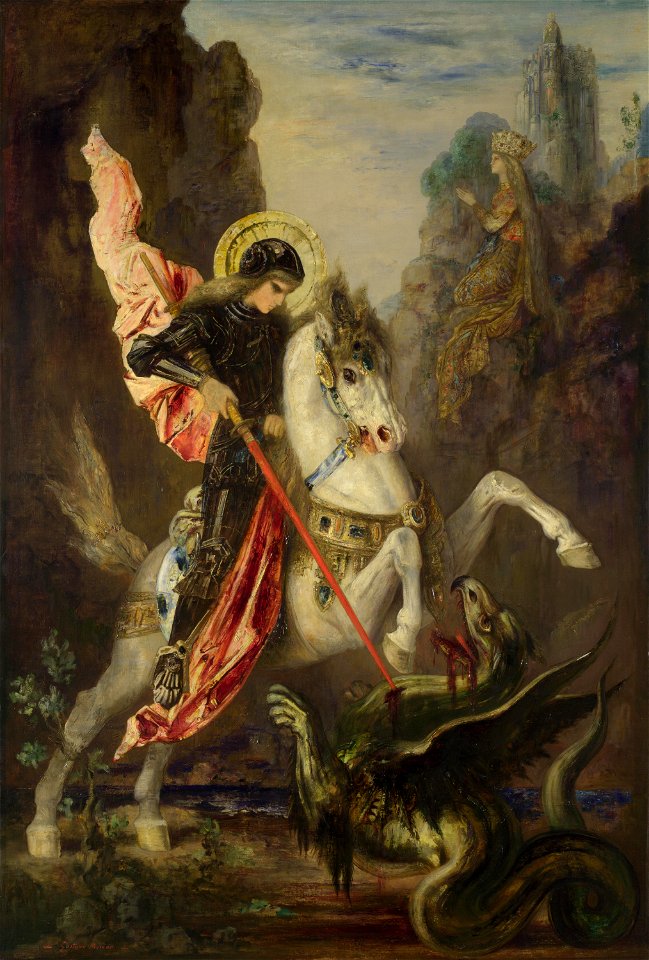 Gustave Moreau - Saint-Georges et le dragon (c.1889)