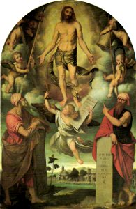 Cristo in passione con Mosè e Salomone